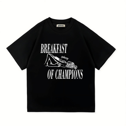 Breakfast of Champions Funny Graphic T-Shirt