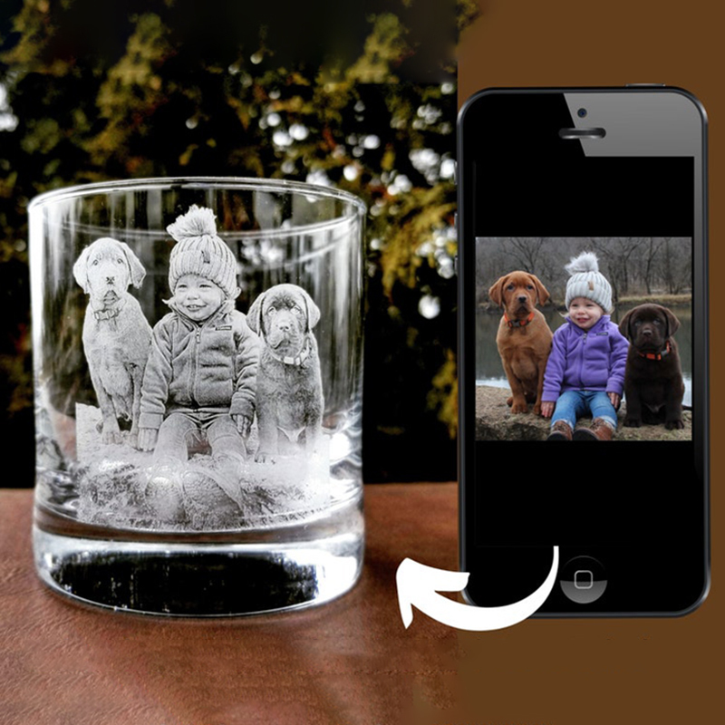 Customized photo glass mug