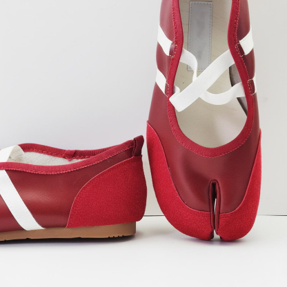 Split-toe Mary Jane Flats 