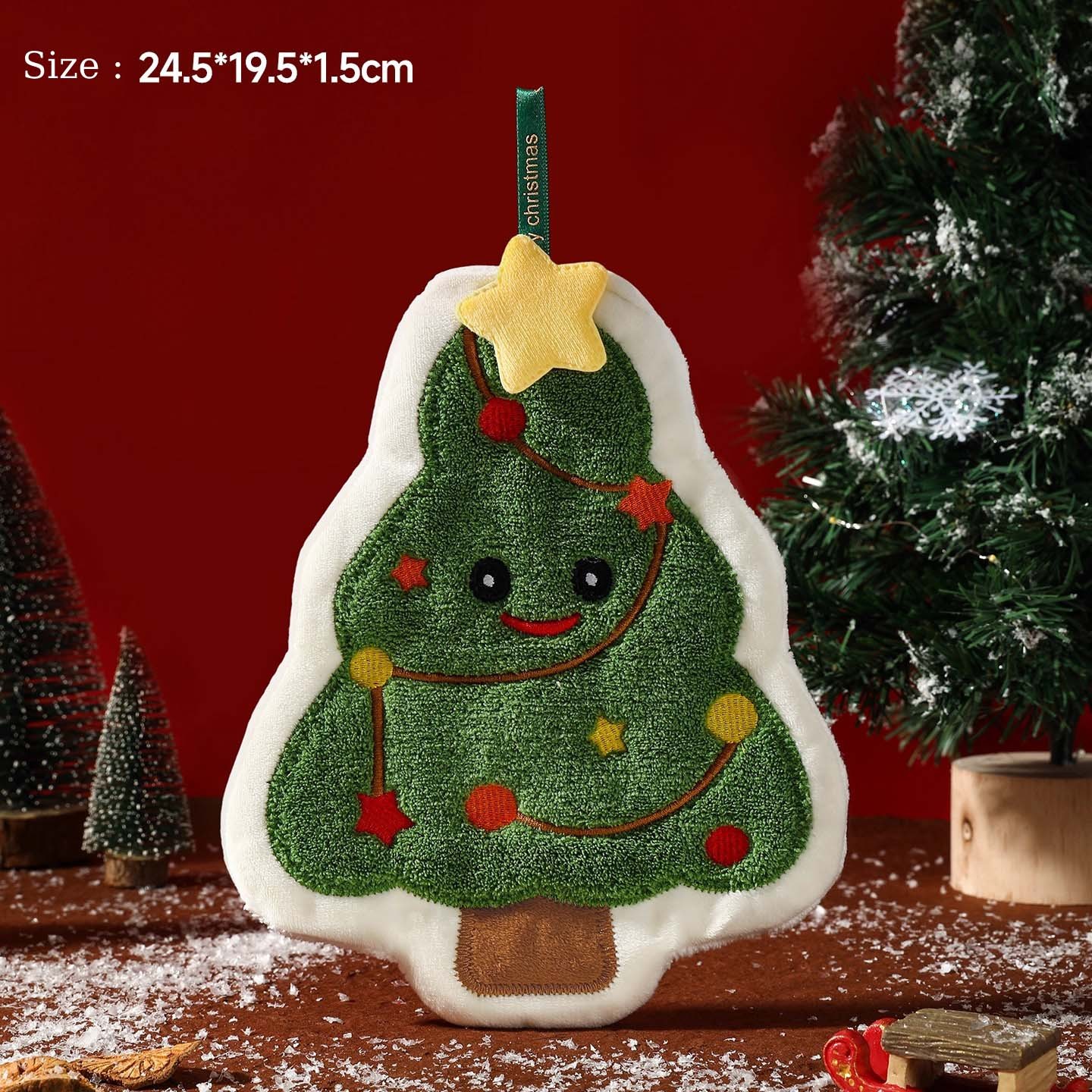 Christmas tree hanging hand towel