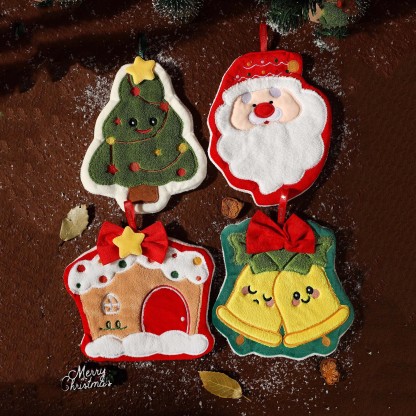 Christmas tree hanging hand towel