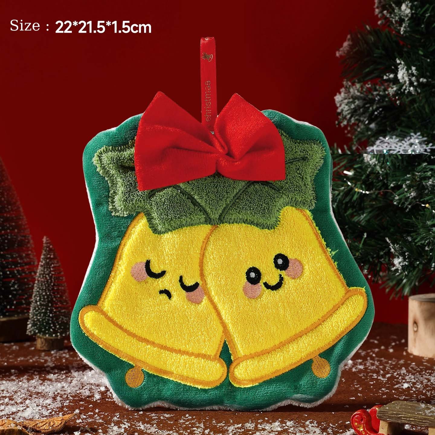 Christmas tree hanging hand towel
