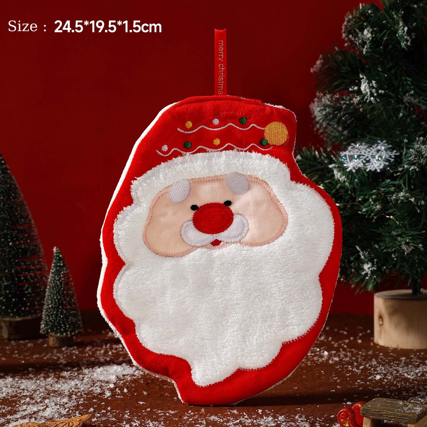 Christmas tree hanging hand towel