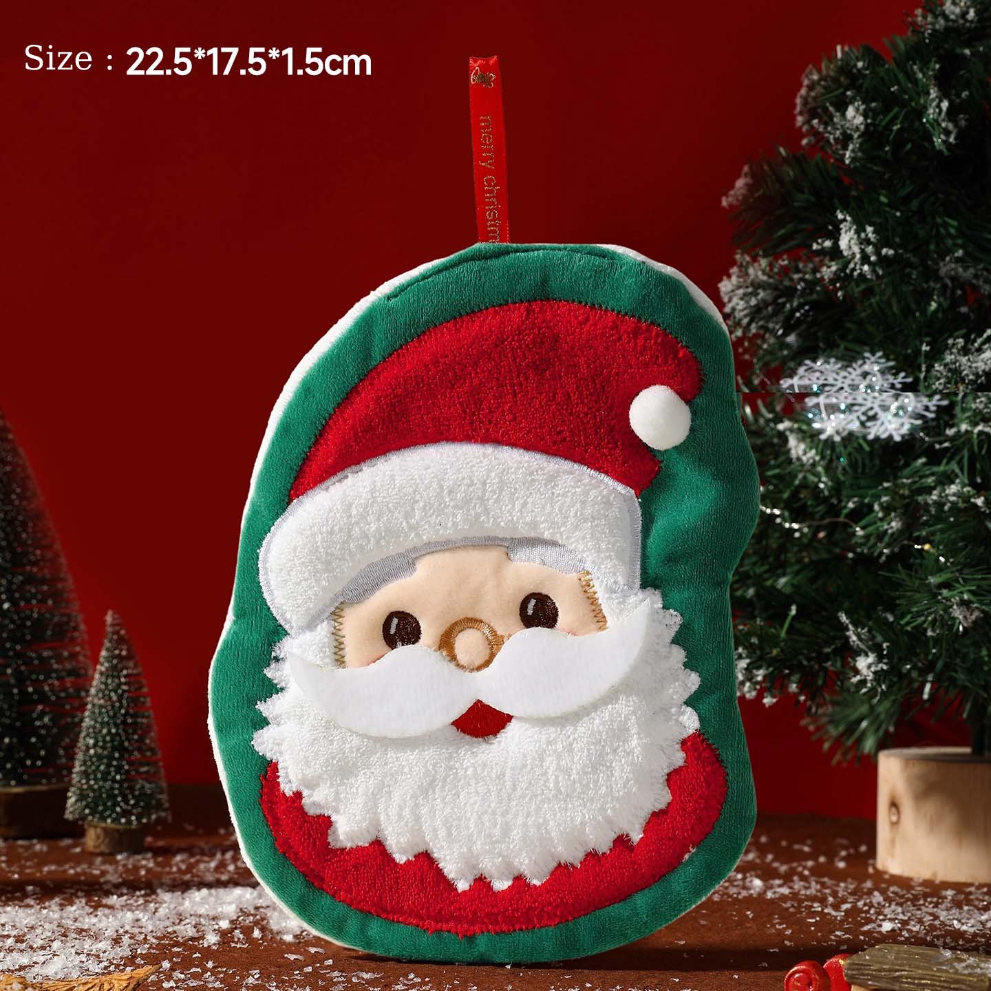 Christmas tree hanging hand towel