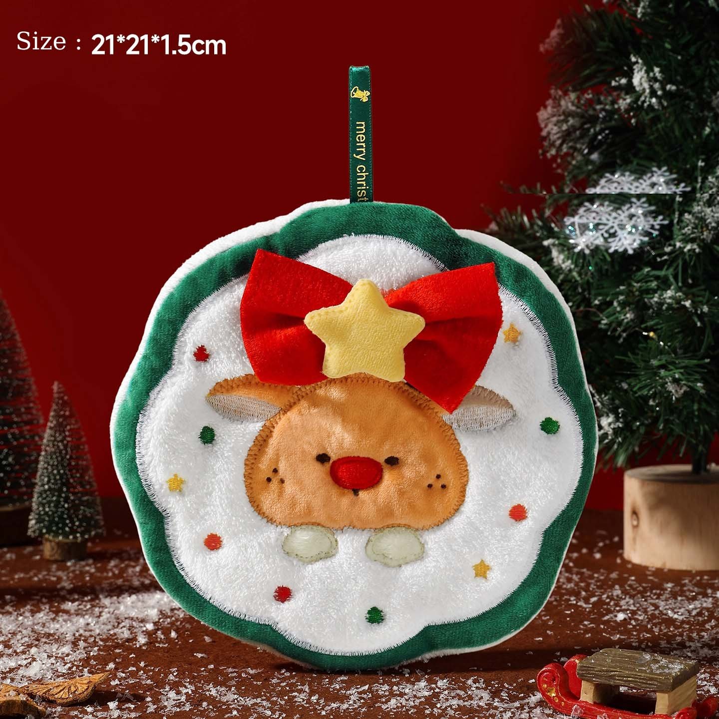 Christmas tree hanging hand towel