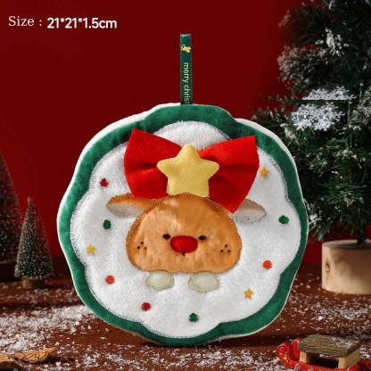 Christmas tree hanging hand towel