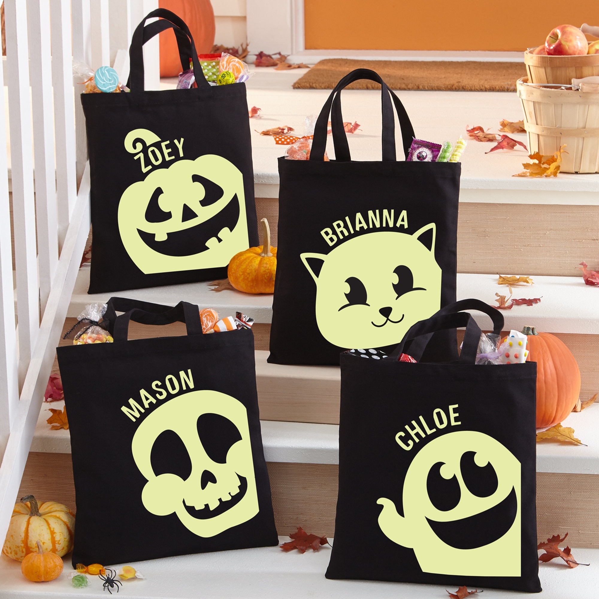 Personalized Glow-in-the-Dark Halloween Candy Bags