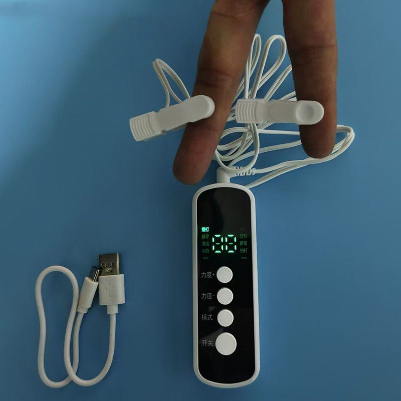 Multifunctional massage electric shock clamp finger massage