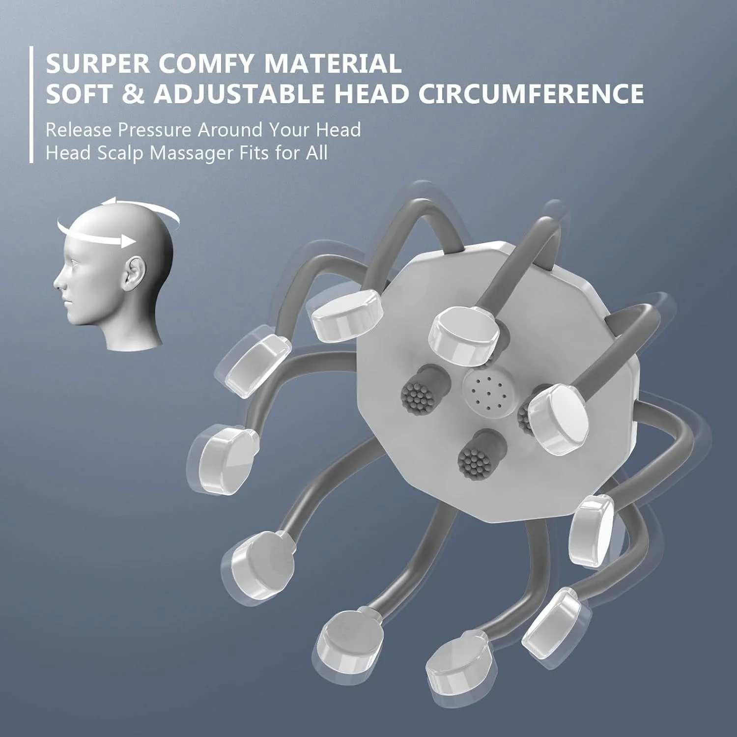 Multi-dimensional head massager