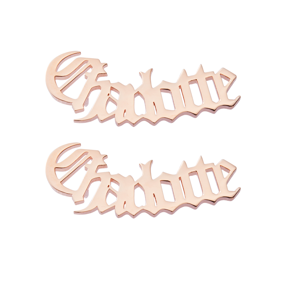 Personalized Minimalist Name Stud Earrings, Monogram Jewelry, Birthday/Anniversary Gift for Girlfriend/Wife/Her