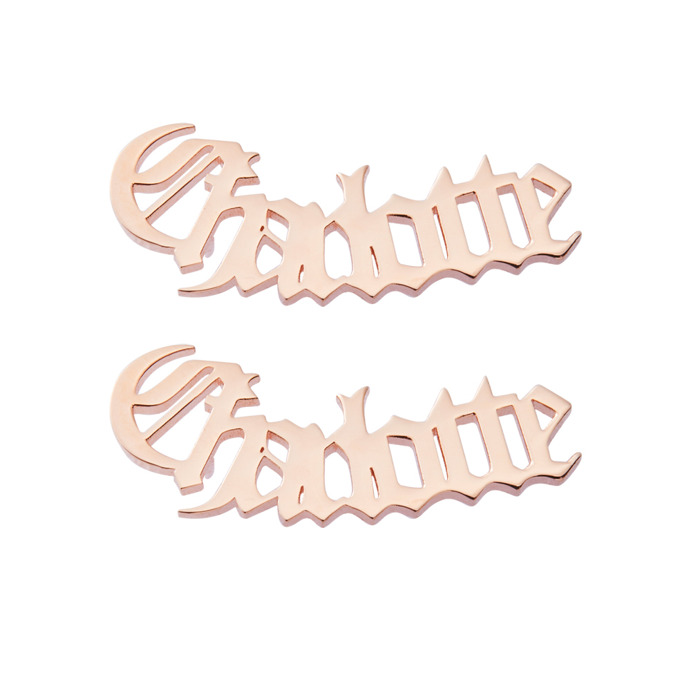 Personalized Minimalist Name Stud Earrings, Monogram Jewelry, Birthday/Anniversary Gift for Girlfriend/Wife/Her