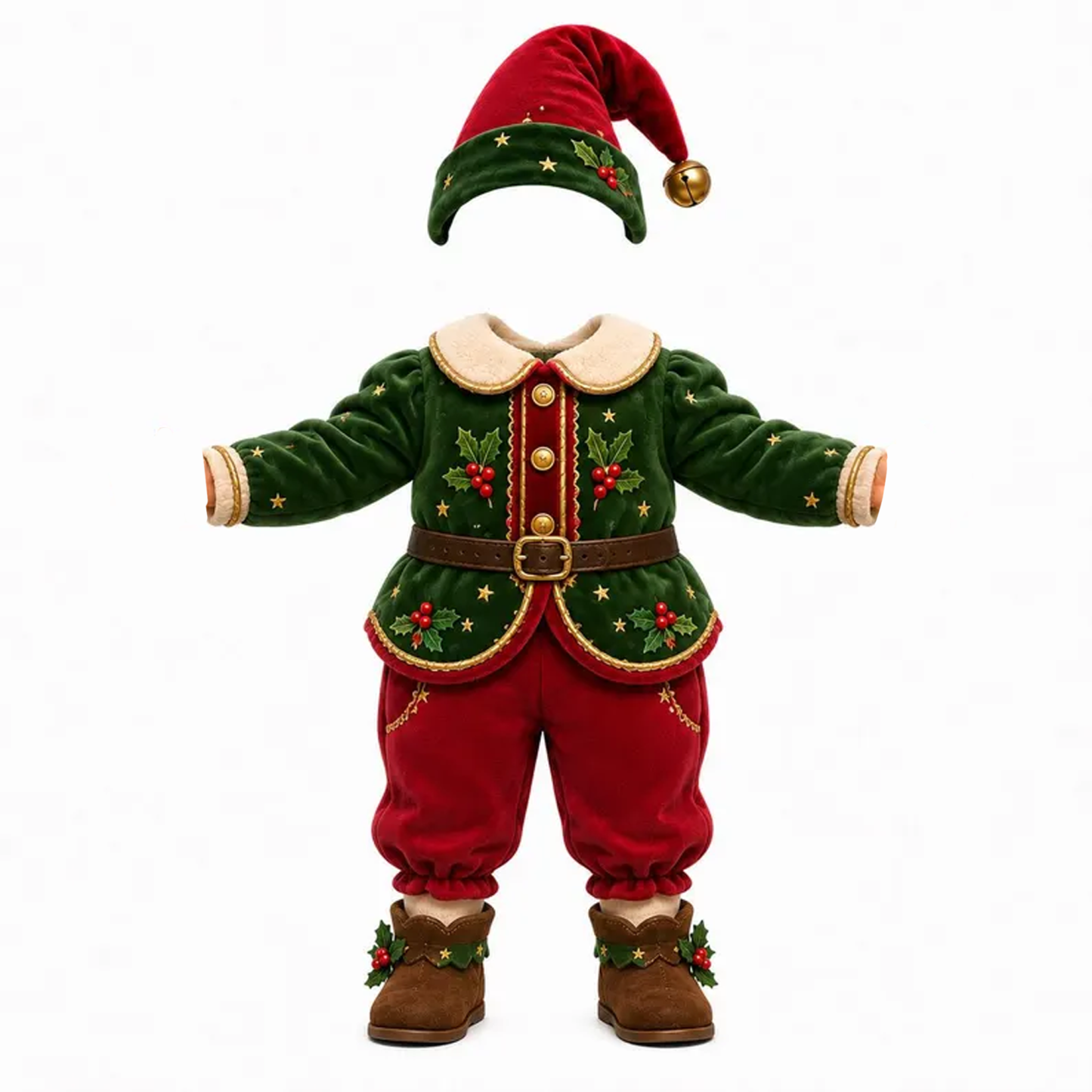 Custom Photo Christmas Elf Doll with Poseable Limbs