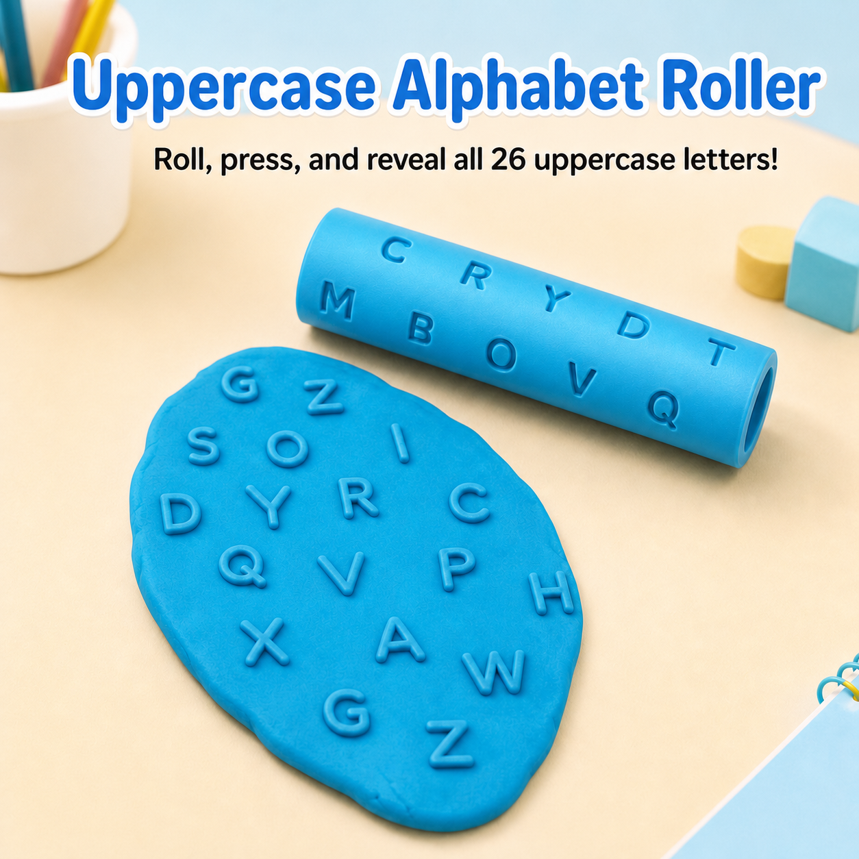 Custom Playdough Word Roller with Words and Symbols Classroom Literacy Gift for Teachers