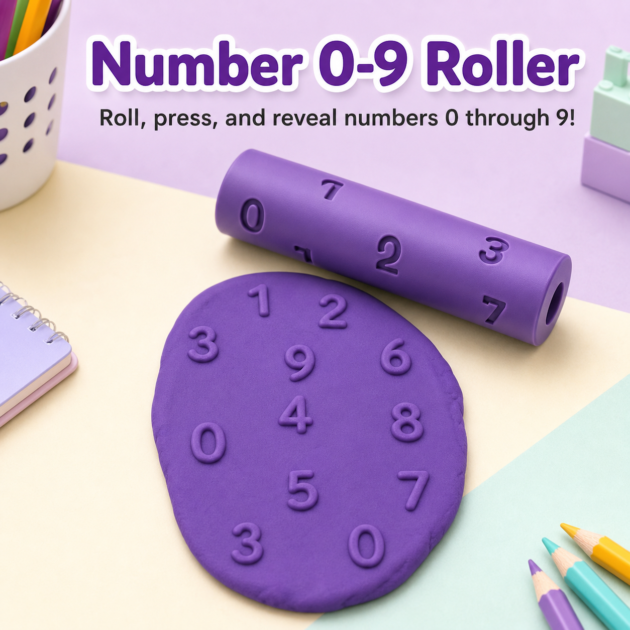 Custom Playdough Word Roller with Words and Symbols Classroom Literacy Gift for Teachers