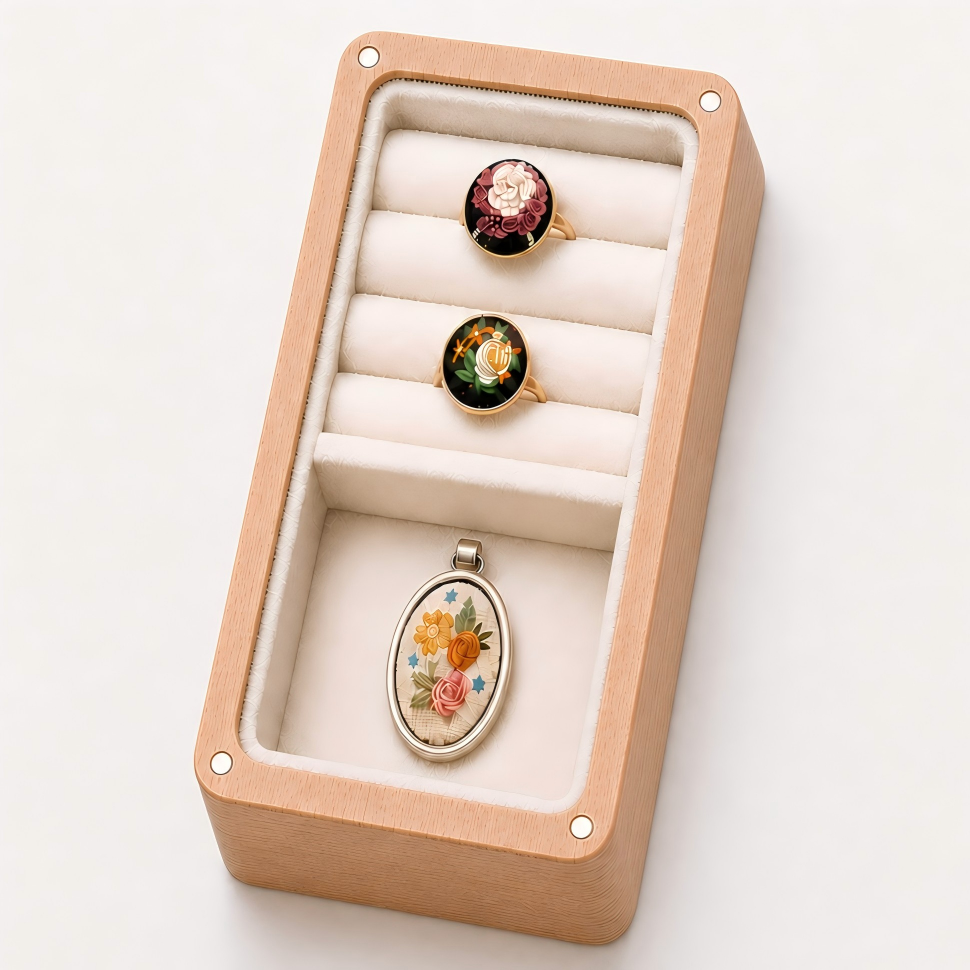 Personalized Calla Lily Wedding Ring Box | Initials & Date