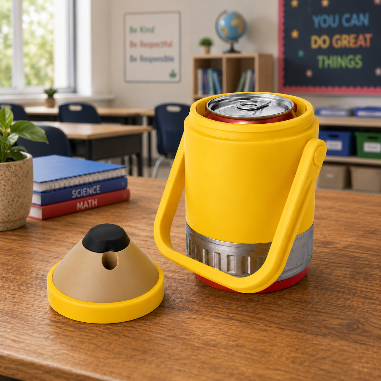 Pencil Can Cooler with Screw Lid Multiple Sizes Teacher Desk Gift