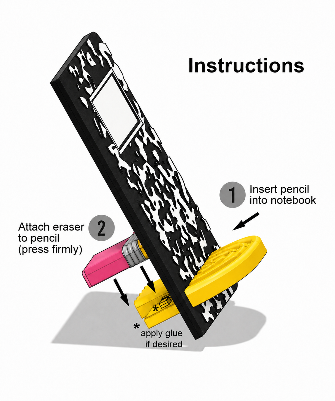 Custom Composition Notebook Phone Stand with Nameplate Teacher Desk Gift for Students