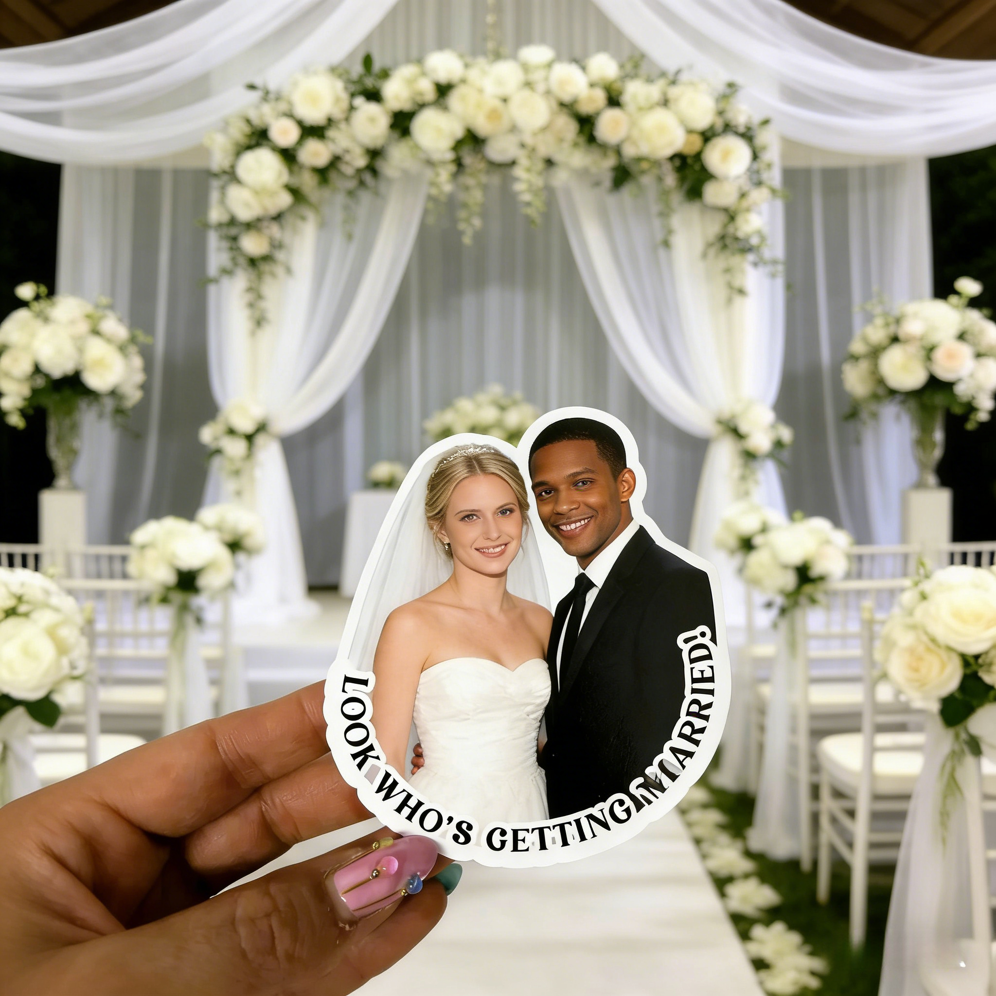 Personalized Photo Wedding Party Stickers, Photo Stickers, Bachelorette Party Favor, Engagement Stickers, Save the Date