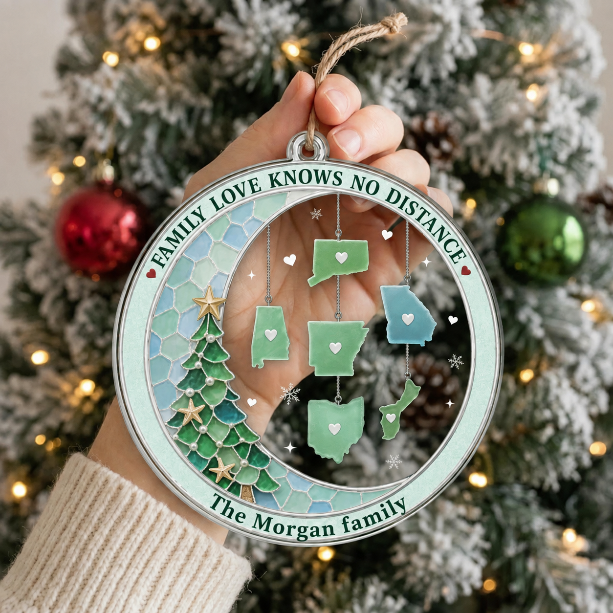 Personalized Family Christmas Tree Ornament