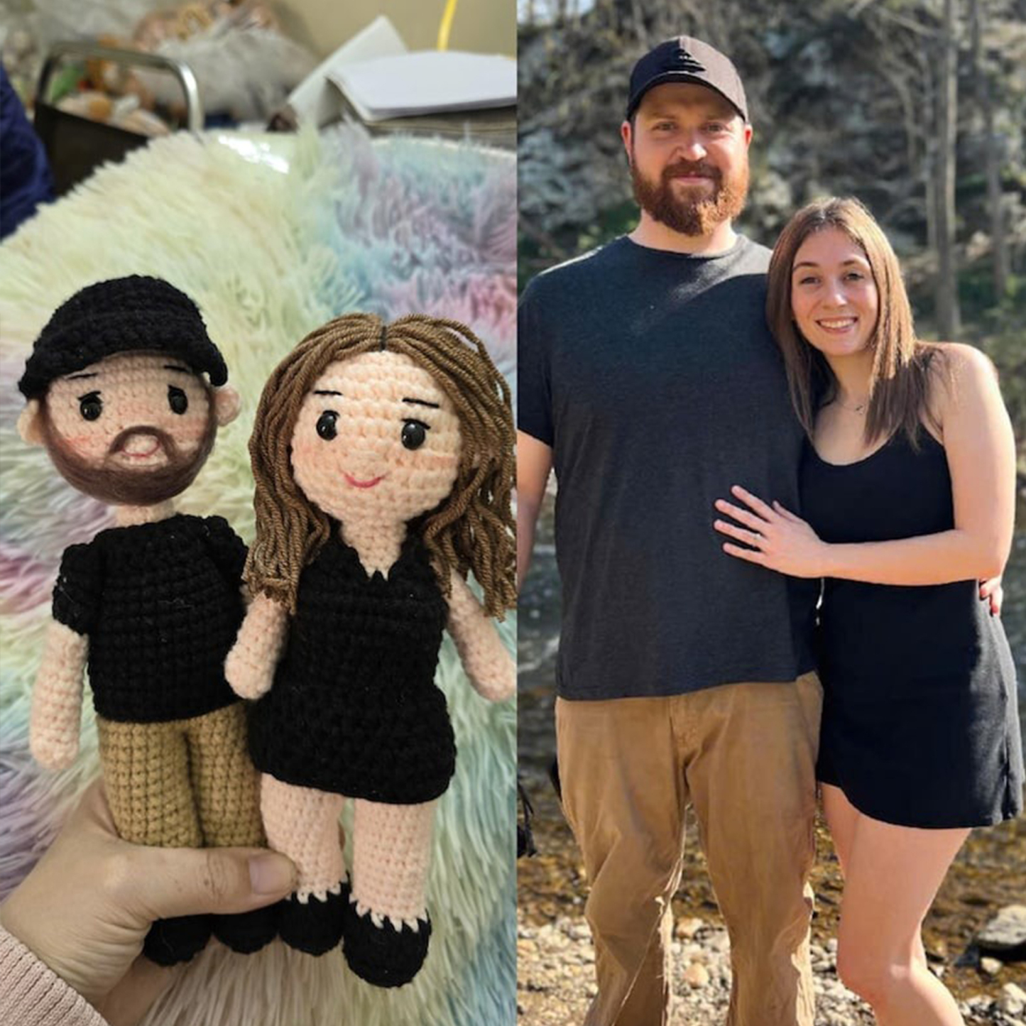 Custom Couple Portrait Crochet Doll, Wedding Crochet Doll, Crochet Doll, Valentine's Day Gift, Anniversary Gift, Gift for Him/Her