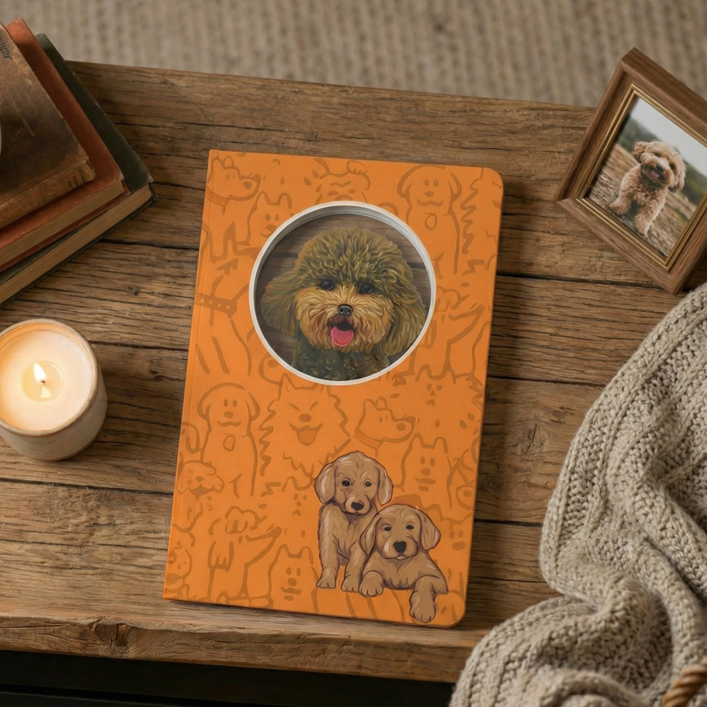 Customized 3D Layered Effect Pet Notebook, Gift for Pet Lover, Pet Memorial Gift