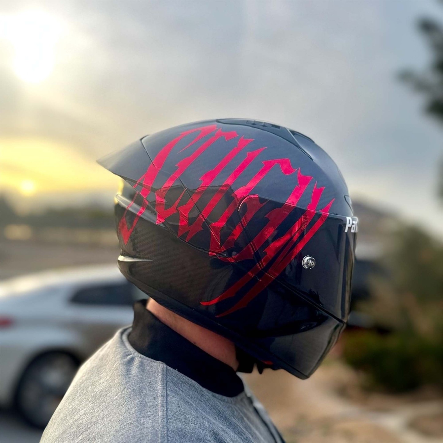 Personalized Side Helmet Decal, Helmet Decal, Motorbike Lover Gift