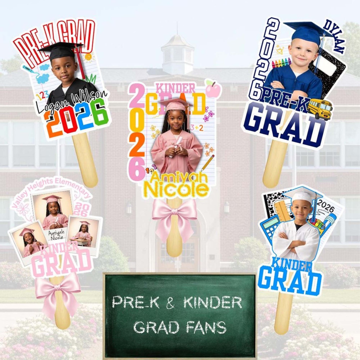 Personalized Pre Kindergarten Graduation Fan, Pre Kindergarten Graduation Gift, Party Favor
