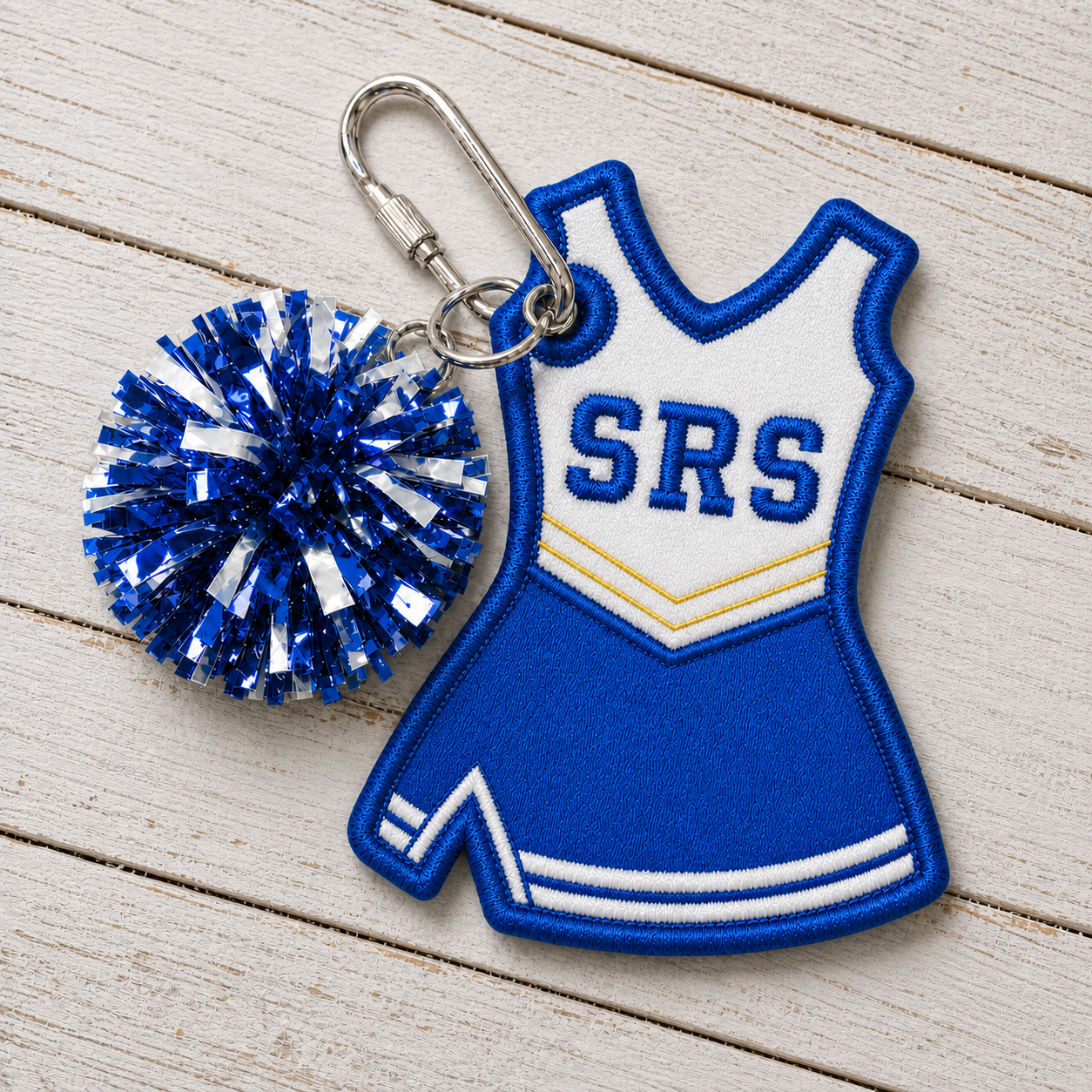 Personalized Embroidered Cheer Uniform Bag Tag with School Initials Team Gift for Cheerleaders
