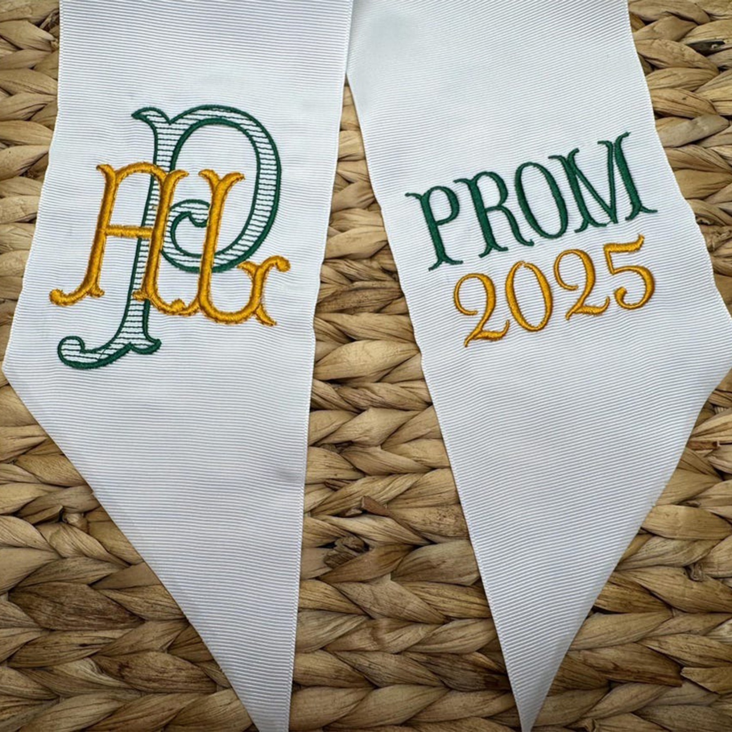 Personalized Embroidered Satin Bouquet Sash, Graduation Gift, Class of 2026