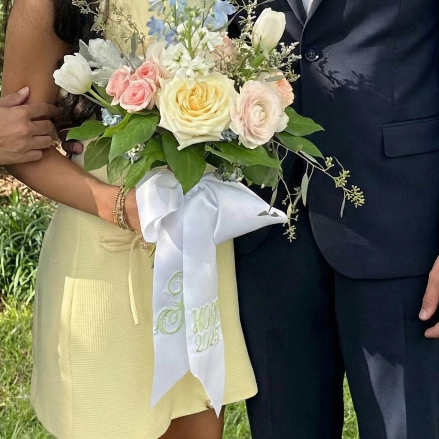 Personalized Embroidered Satin Bouquet Sash, Graduation Gift, Class of 2026