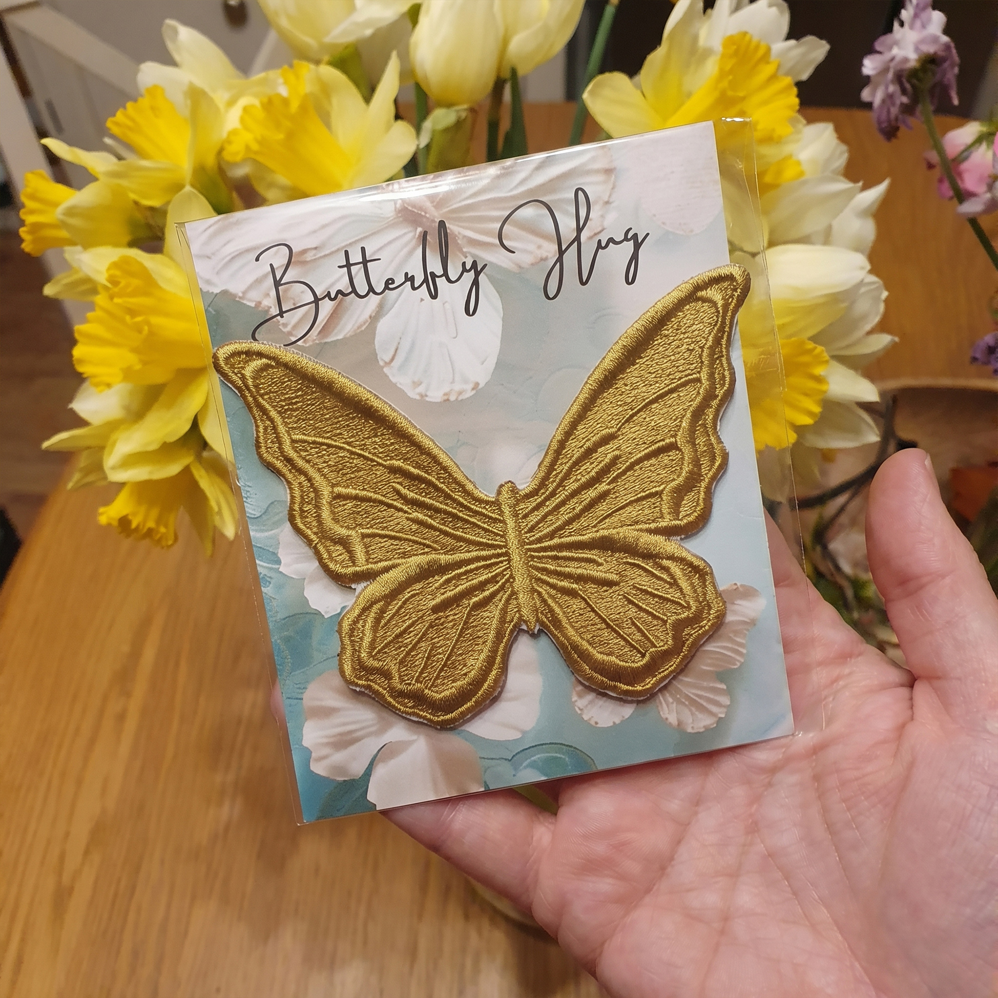 Personalized Embroidered Text Butterfly Patch, Sew-On Applique Butterflies, Elegant Keepsake, Something Blue, Wedding Gift