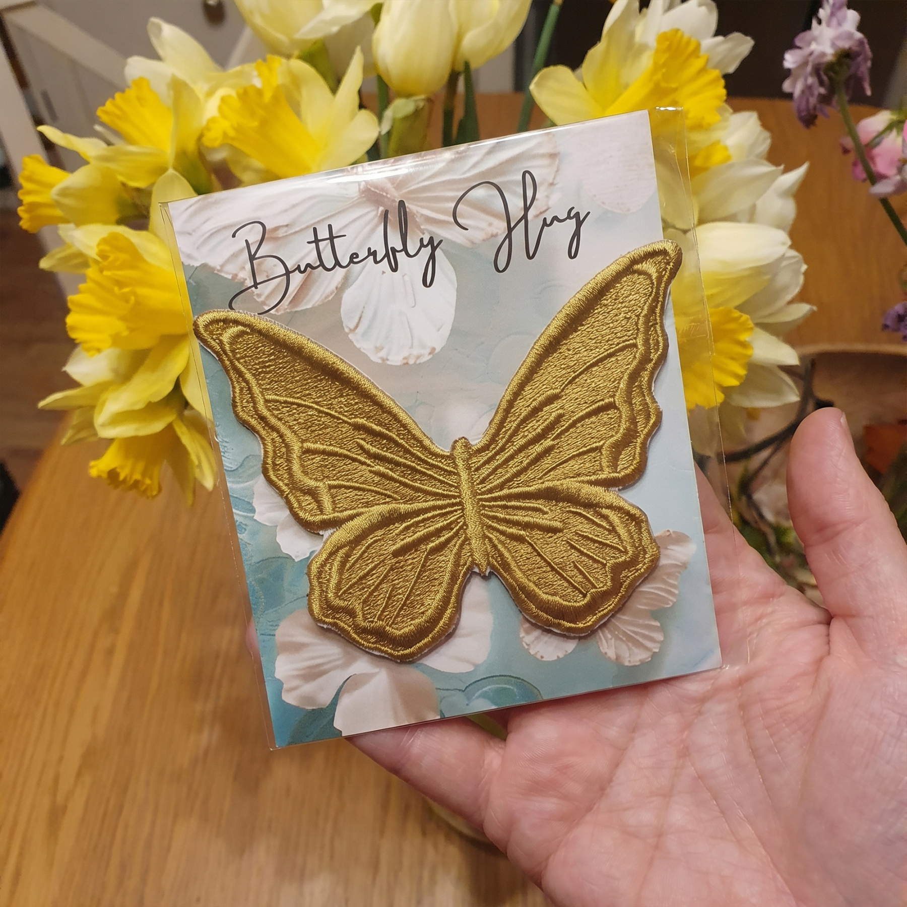 Personalized Embroidered Text Butterfly Patch, Sew-On Applique Butterflies, Elegant Keepsake, Something Blue, Wedding Gift