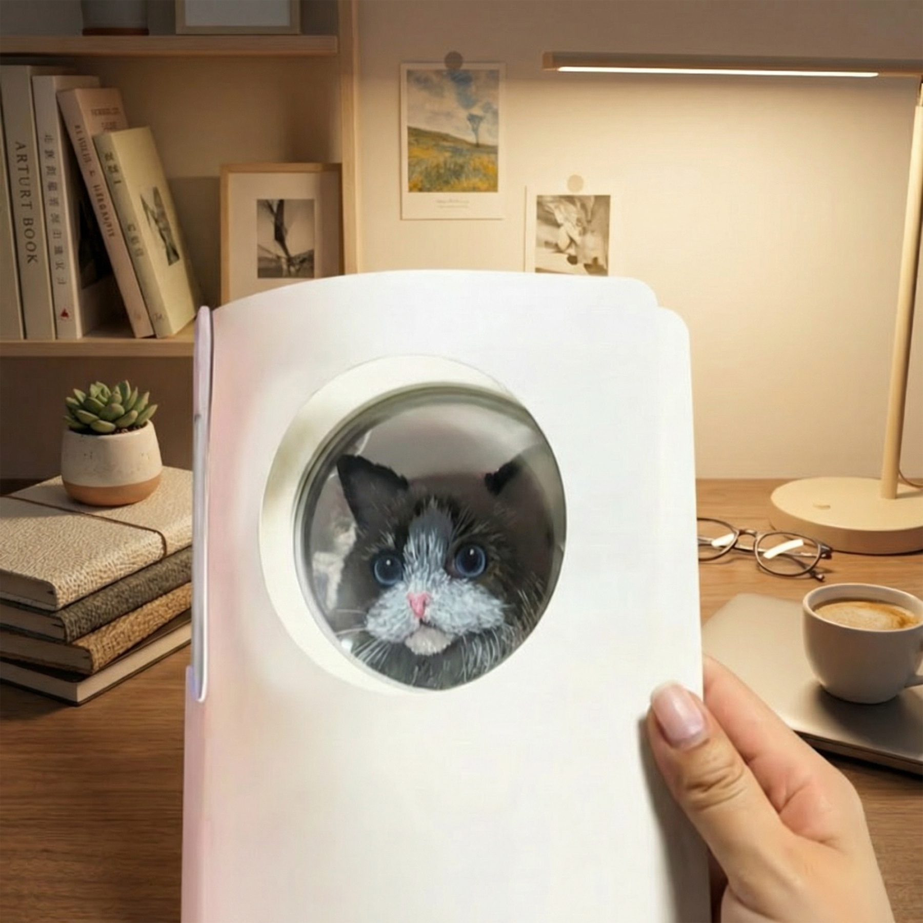 Customized 3D Layered Effect Pet Notebook, Gift for Pet Lover, Pet Memorial Gift