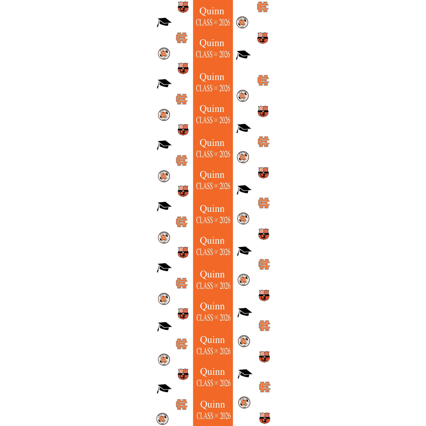 Custom Name Paper Table Runner, Graduation Party Accessory, Class of 2026