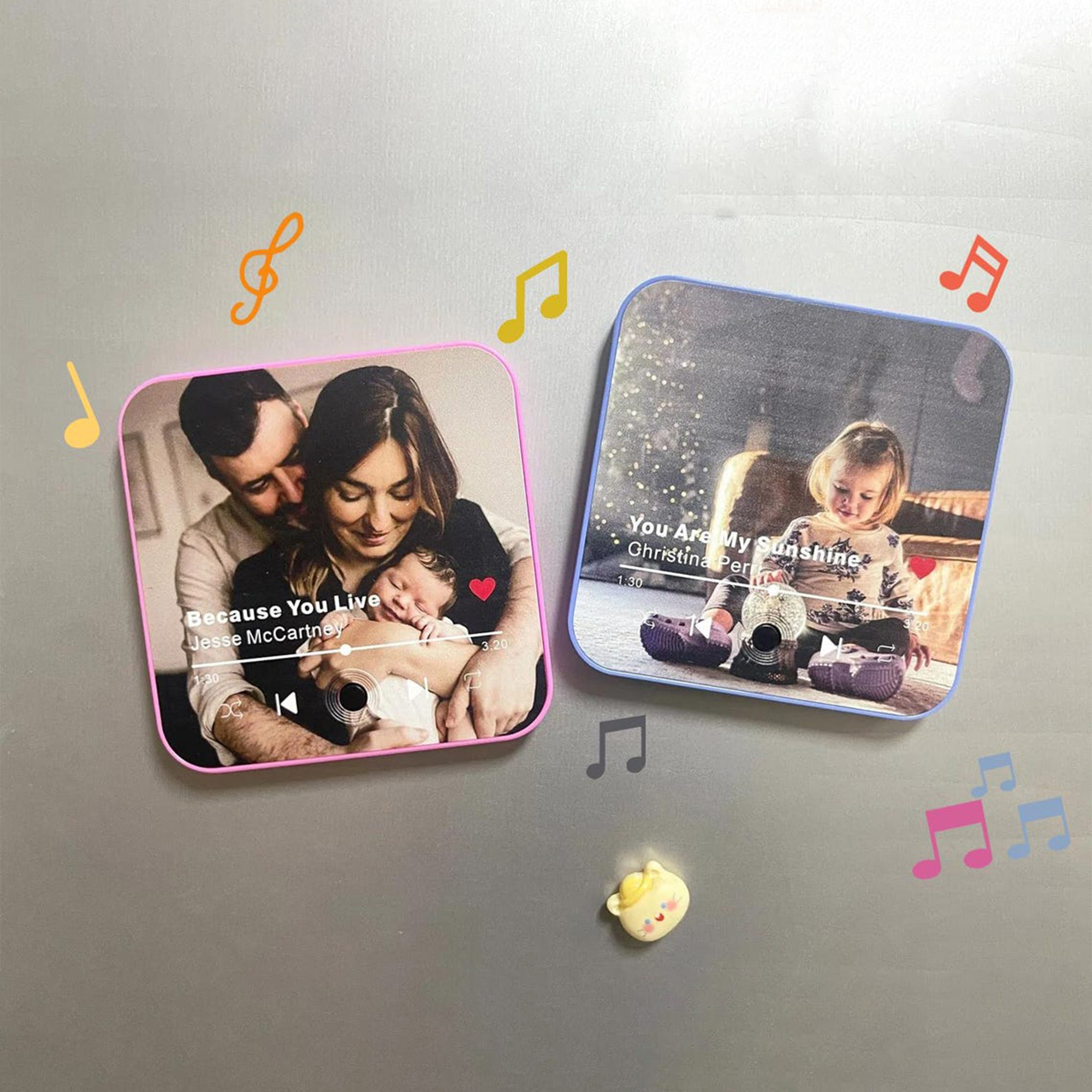 Personalized Photo & Music Fridge Magnet, Custom Refrigerator Magnet, Birthday/Valentine's Day Gift, Home Decor