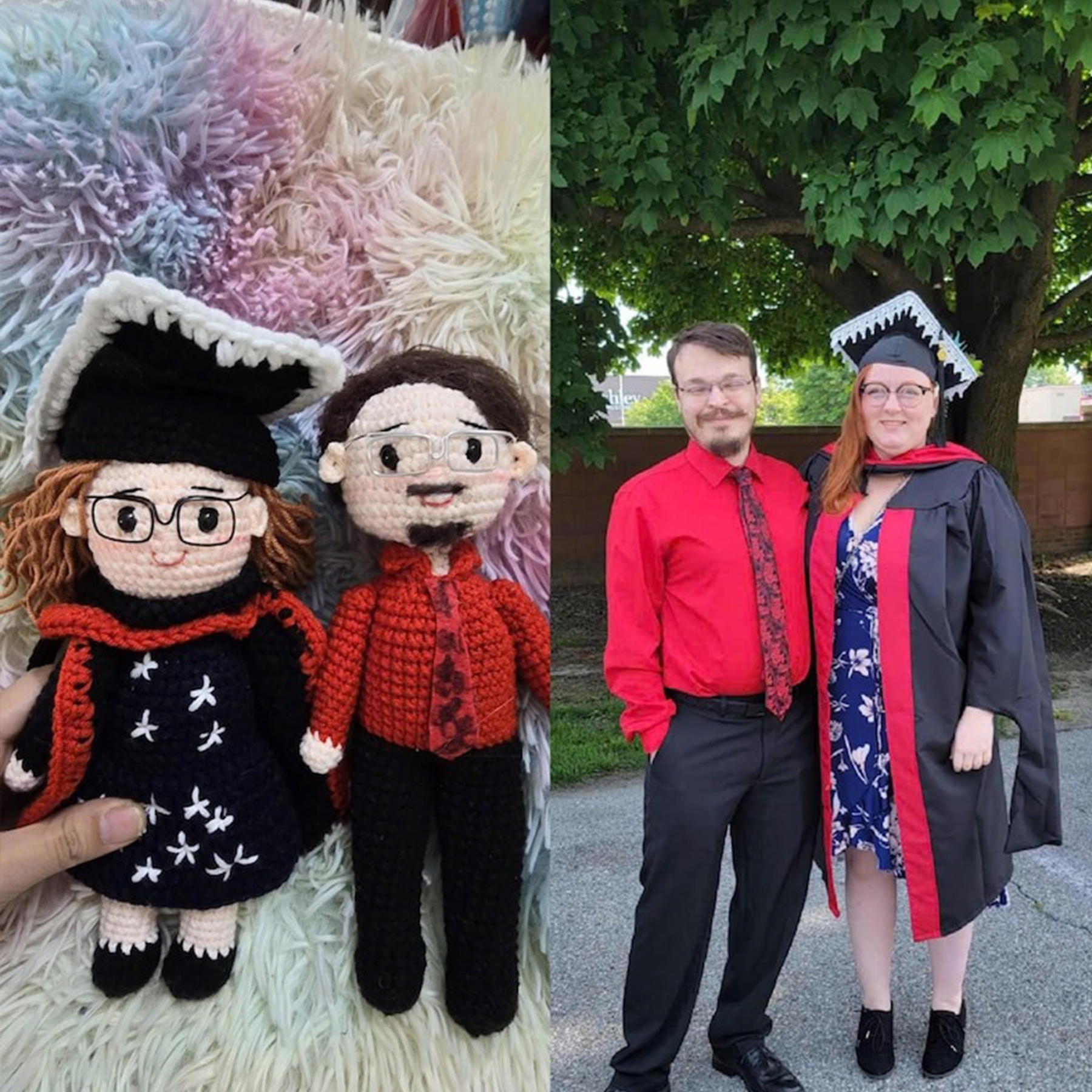 Custom Couple Portrait Crochet Doll, Wedding Crochet Doll, Crochet Doll, Valentine's Day Gift, Anniversary Gift, Gift for Him/Her