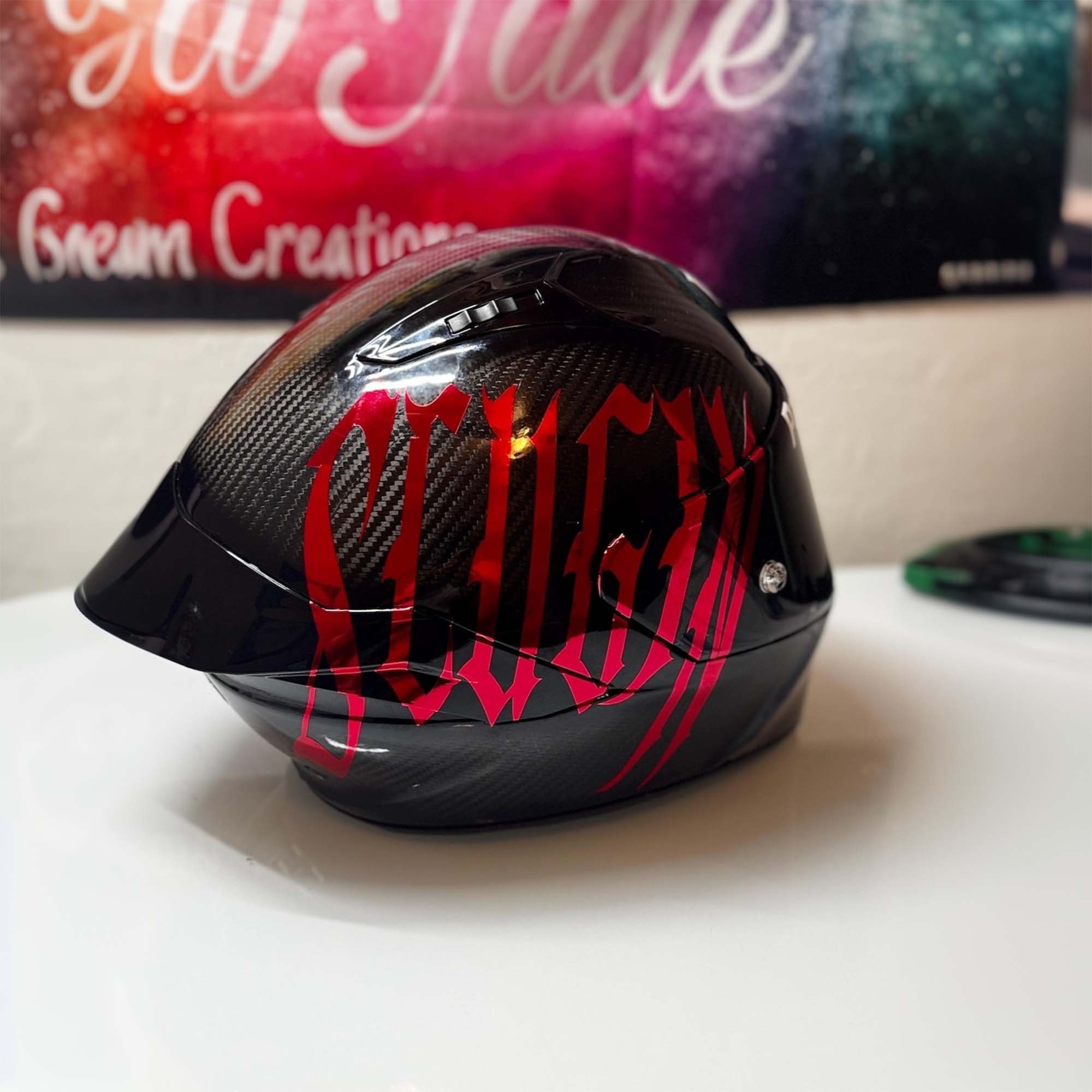 Personalized Side Helmet Decal, Helmet Decal, Motorbike Lover Gift