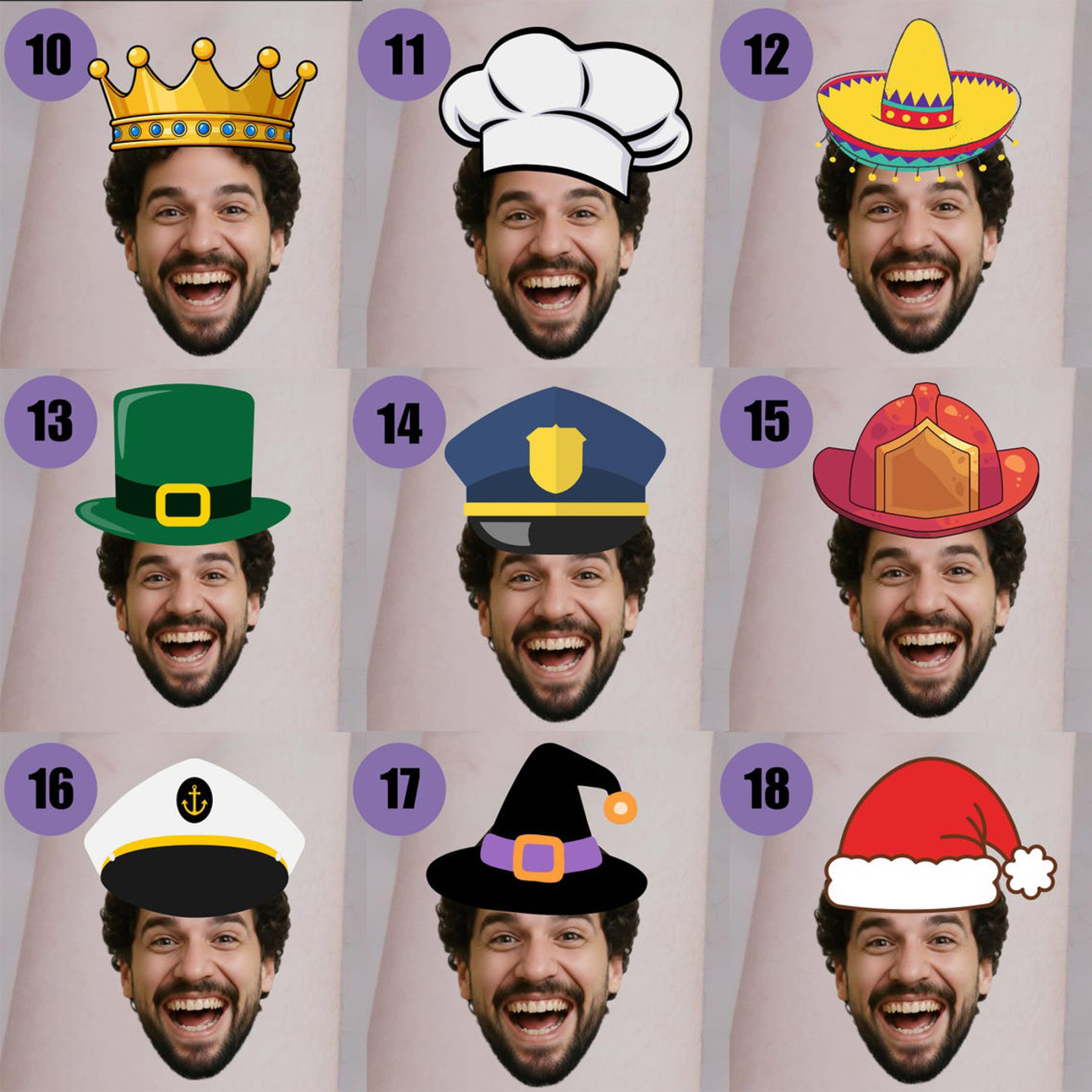 (Sold at 12pcs)Custom Face Funny Temporary Tattoos, Funny Gift, Birthday/Graduation Gift, Party Favor