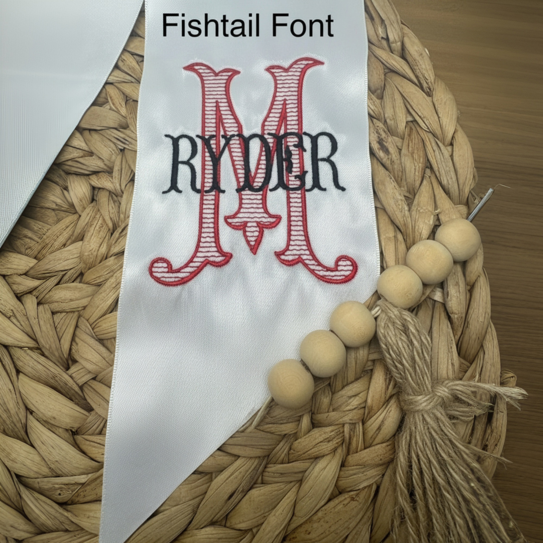 Personalized Embroidered Satin Bouquet Sash, Graduation Gift, Class of 2026