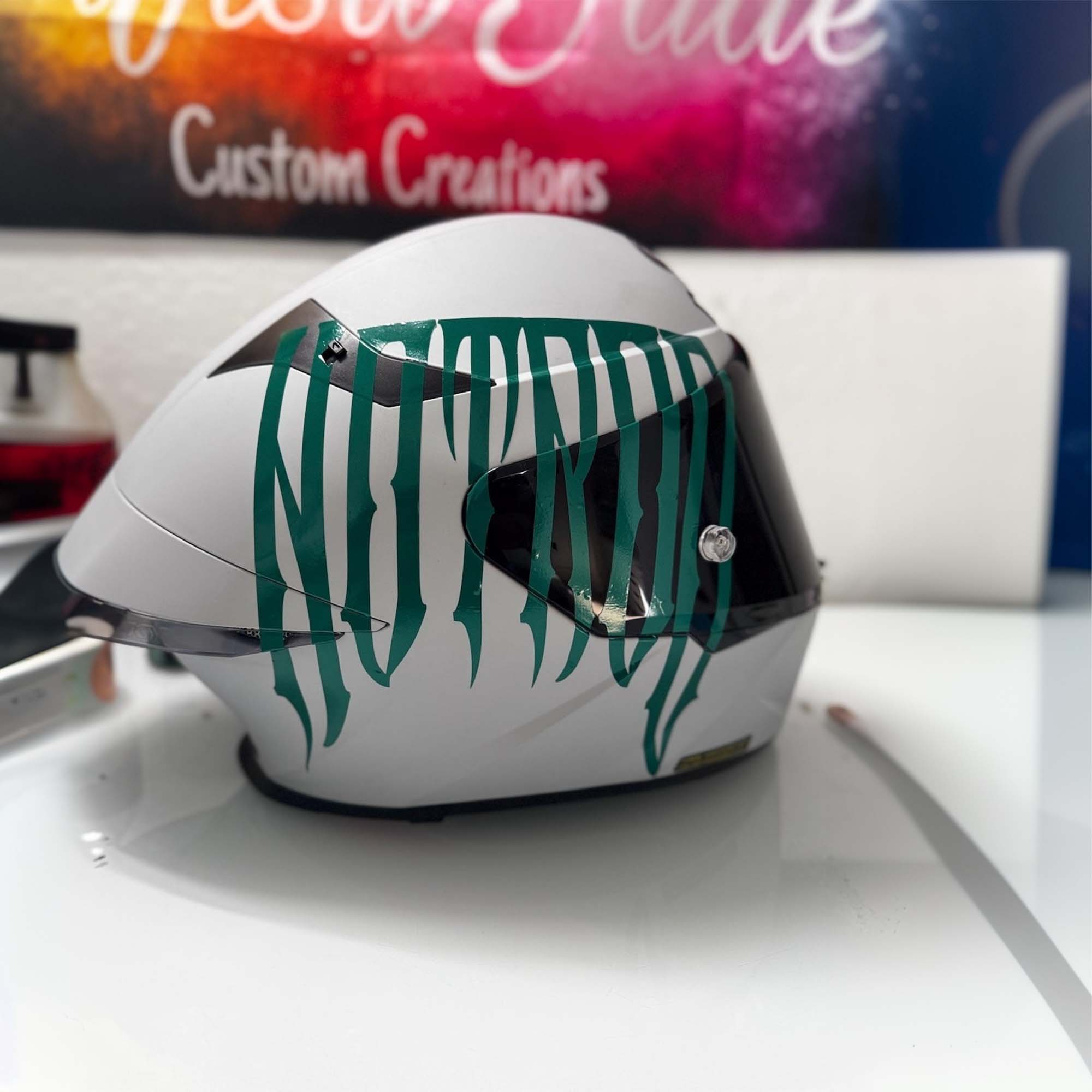 Personalized Side Helmet Decal, Helmet Decal, Motorbike Lover Gift