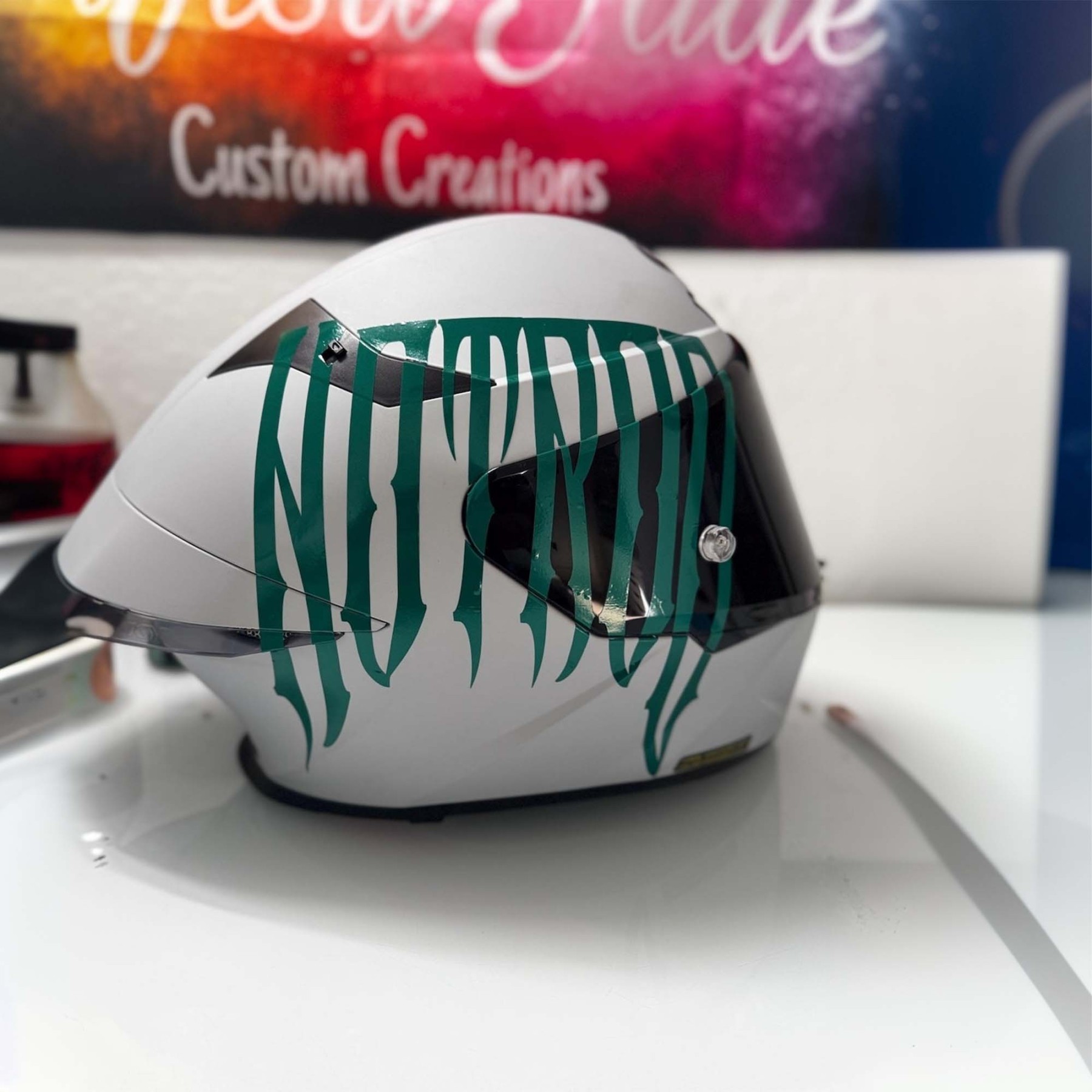 Personalized Side Helmet Decal, Helmet Decal, Motorbike Lover Gift