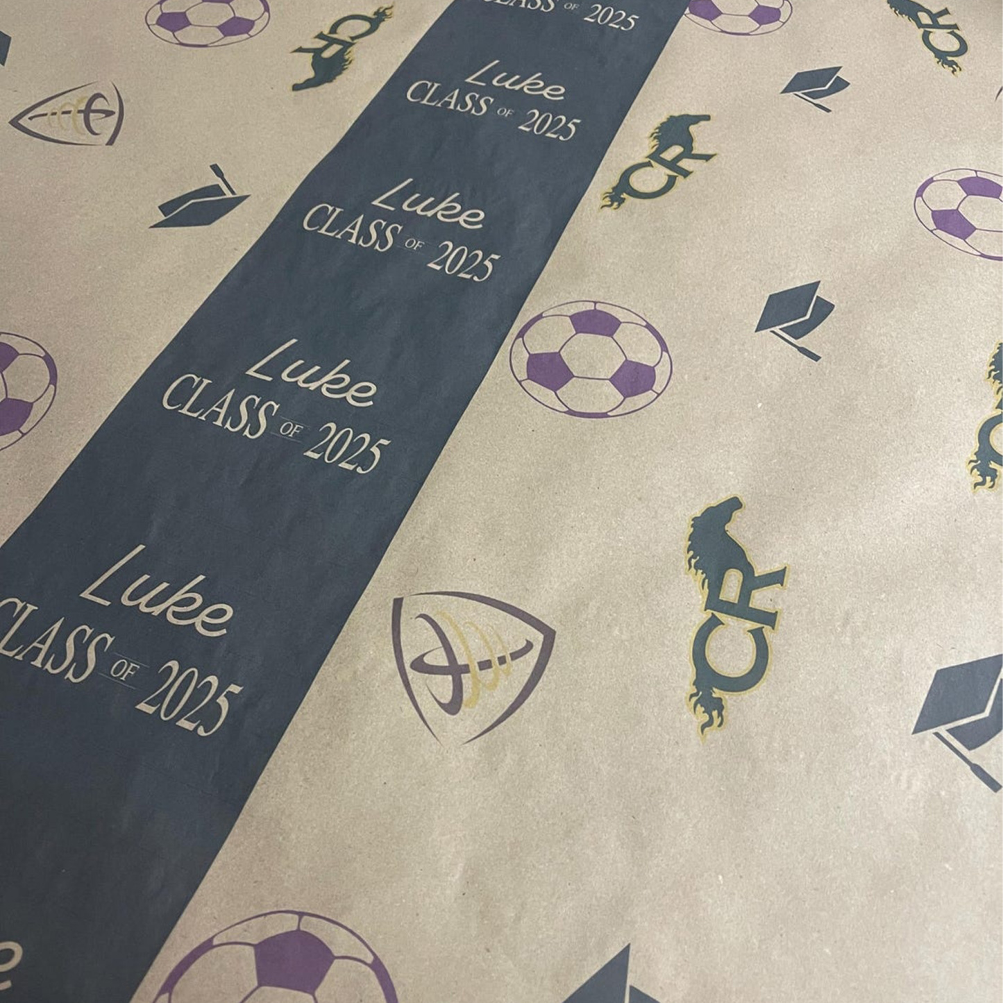 Custom Name Paper Table Runner, Graduation Party Accessory, Class of 2026