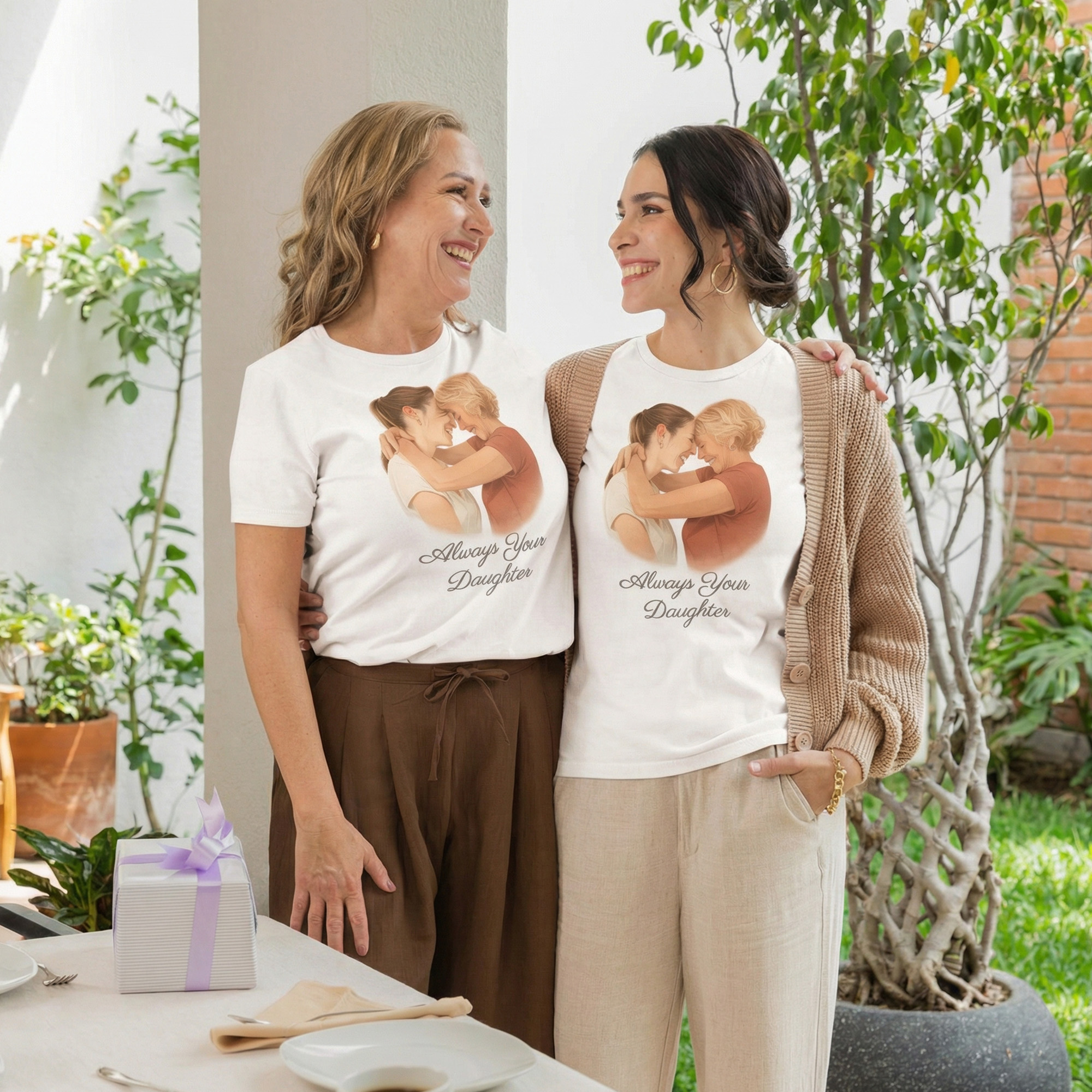 Personalized Photo Portrait Tshirt, Gift for Daughter, Mother's Day Gift, Mama Gift, Family Keepsake