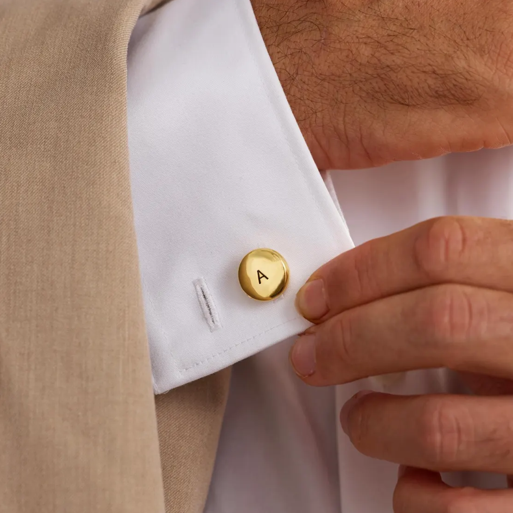 Custom Round Locket Cufflinks with Photos and Front Engraving Wedding Gift for Groom and Dad