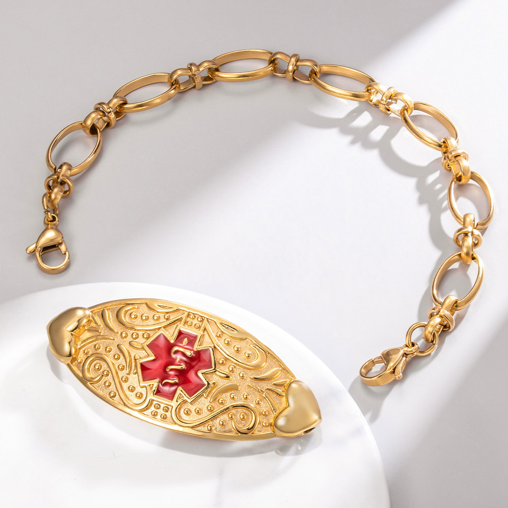 Custom Medical Alert Identification Bracelet