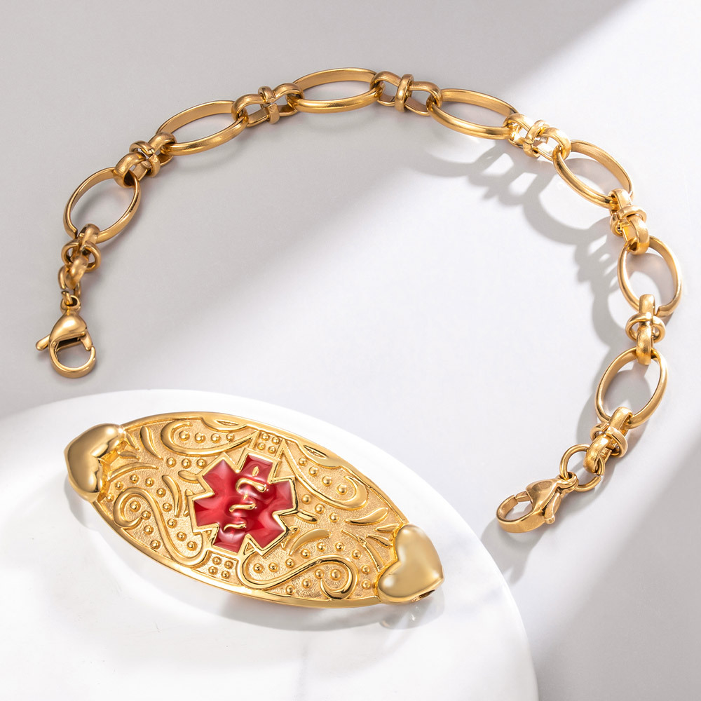 Custom Medical Alert Identification Bracelet