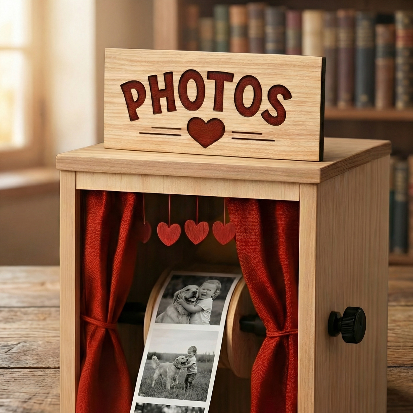 Personalized Photo Booth, Manual Sliding Photo Booth, Personalized Keepsake, Home Decor
