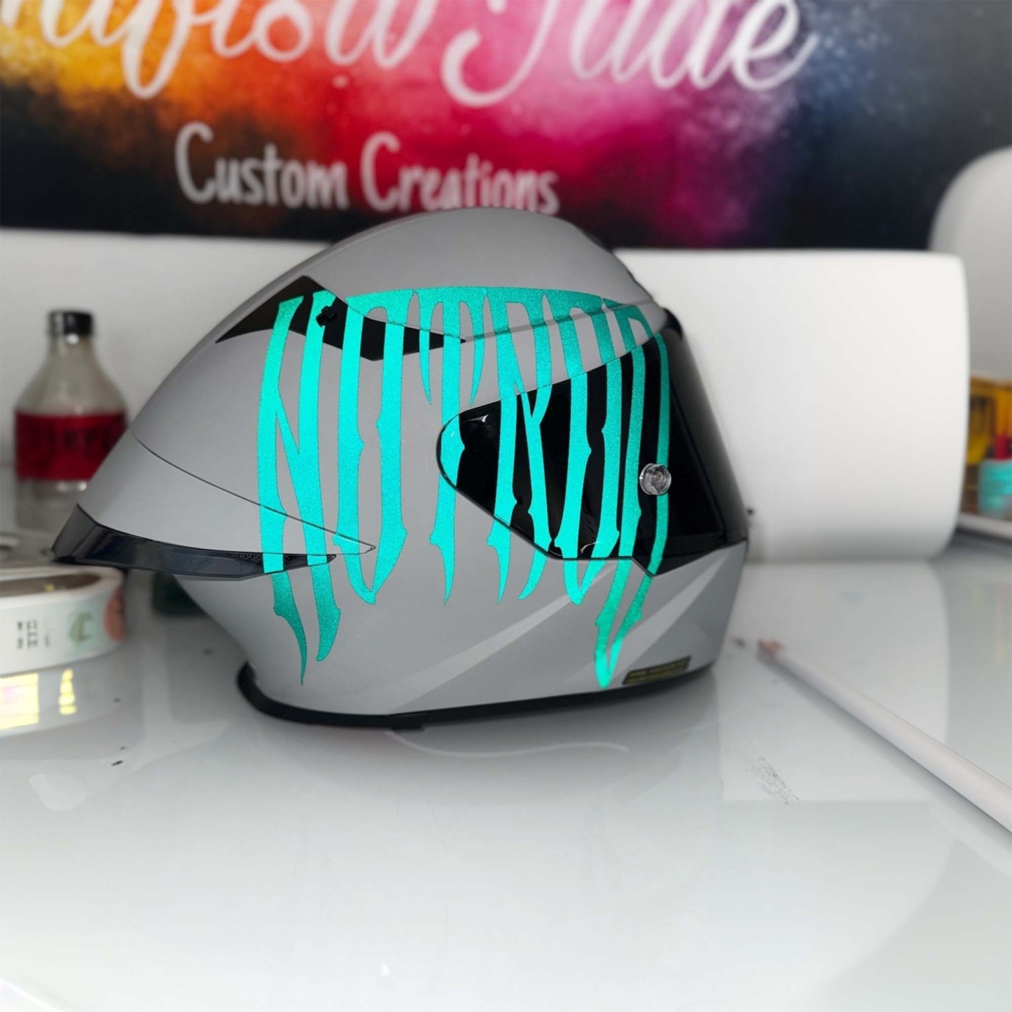 Personalized Side Helmet Decal, Helmet Decal, Motorbike Lover Gift