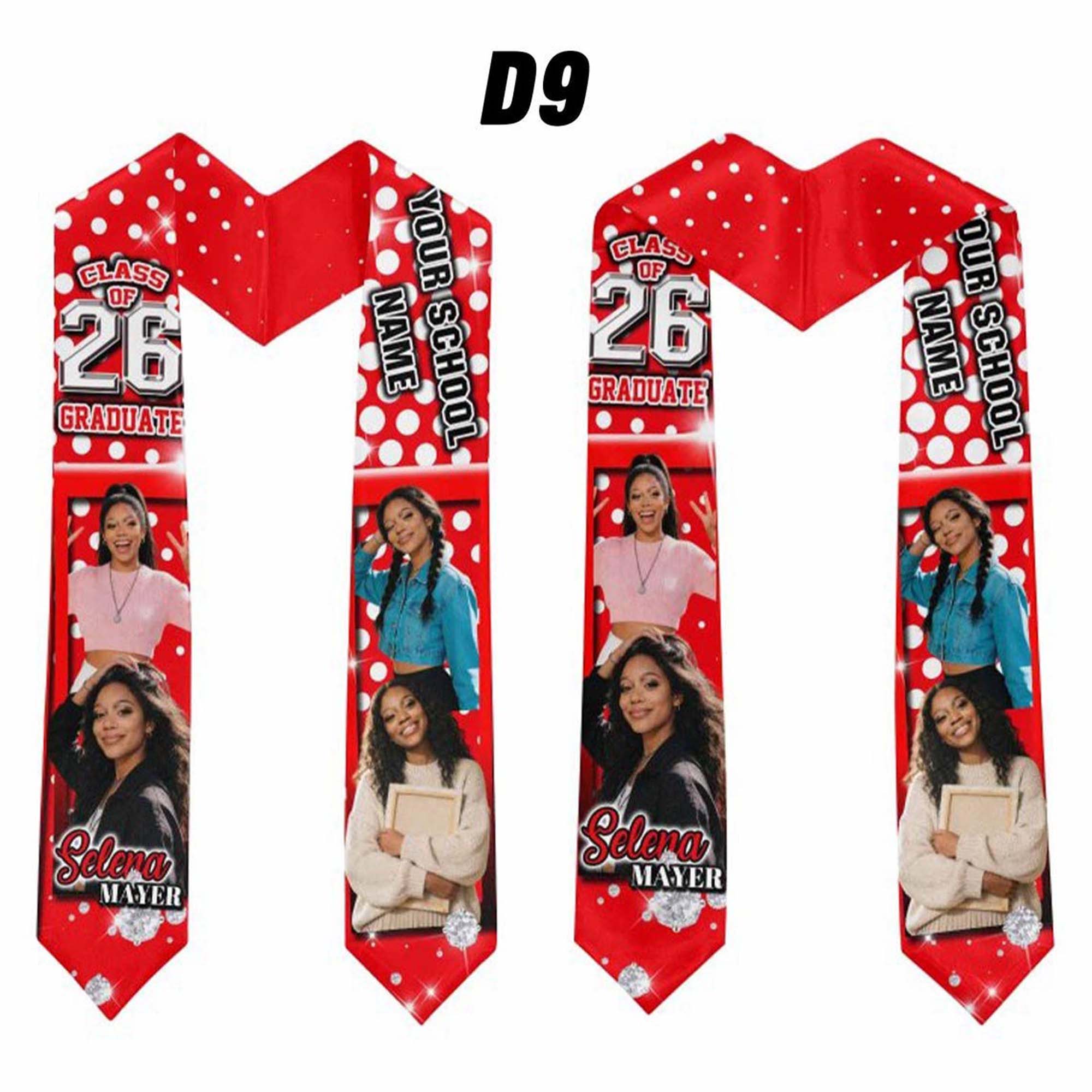 Personalized Photo Graduation Stole, Class of 2026, Personalized Sash, Graduation Gift, Gift for Graduates