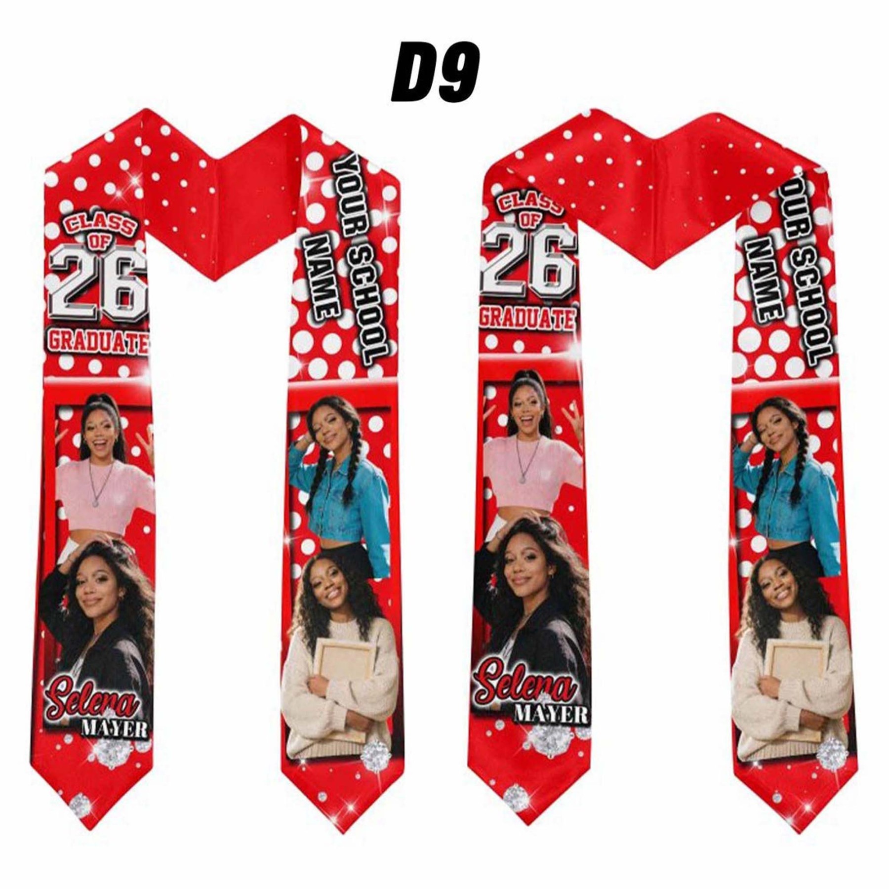 Personalized Photo Graduation Stole, Class of 2026, Personalized Sash, Graduation Gift, Gift for Graduates